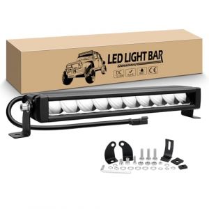 RIGIDON 12 Pouces 30 cm 30W Slim Barre de led 4x4, Straight light bar, 12V 24V Longue Port&eacute;e Barre lumineuse led pour Offroad V&eacute;hicules Voiture camions SUV ATV, 6000K feu antibrouillard (JIANDAO, neuf)
