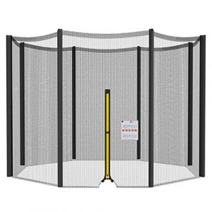 Cliselda Filet Trampoline 366 cm 8 Barres,Filet de Protection pour Trampolines,Résistant aux UV - Noir (Cruoda, neuf)