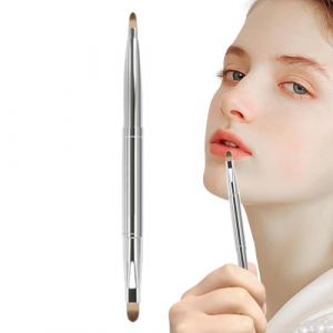 Brosse de crayon &agrave; l&egrave;vres, pinceau de maquillage &agrave; l&egrave;vres &agrave; double extr&eacute;mit&eacute; | Dougleur d'applicateur de sourcils &agrave; l&egrave;vres r&eacute;tractable | Brosse multifonctionnelle sur le b&acirc;ton &agrave; l&egrave;vres avec capuchon p (chaojiu, neuf)