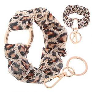 Holibanna 2pièces Bracelet Clé Élastique Léopard Porte-clés Décoratifs Et Accessoires Cheveux Pratique Et Multifonctionnel (Qiysangi, neuf)