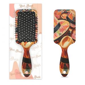 Brosse à cheveux démêlante pour homme et femme - Brosse à cheveux souple à poils souples - Chapeau en jean imprimé mexicain (ZYQ-US, neuf)