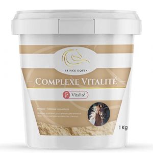 PRINCE EQUIN - COMPLEXE VITALITÉ - Complément nutritionnel Cheval - Seau 1 kg - Saule blanc, vitamine C - Regain d'énergie - Remise en forme - Confort des articulations - Marque Française (Prince Equin, neuf)