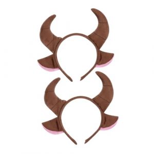 LIFKOME 6 Pièces bandeau animaux deguisement halloween costume halloween bandeau oreilles de taureau couvre-chef déguisements d'halloween cheveux de corne pour cosplay coiffe en corne (Yaeerang, neuf)