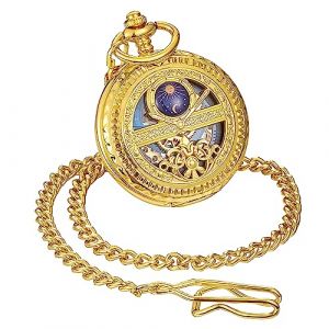 ShoppeWatch Montre a Gousset pour Homme avec Chaîne | Montre de Poche Vintage à remontage Manuel | Mouvement Mécanique | Accessoire de Costume Steampunk Ferroviaire des Années 1920 PW222 (ShoppeWatch FRANCE, neuf)