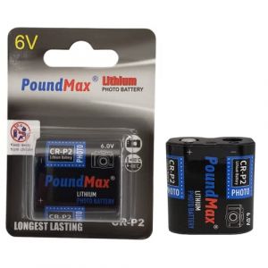 PoundMax Lithium CR-P2 (CRP2, 223, DL223A, 6204) Batterie Spéciale, 6V | 1x Blister de 1 (TechWorldHaven, neuf)