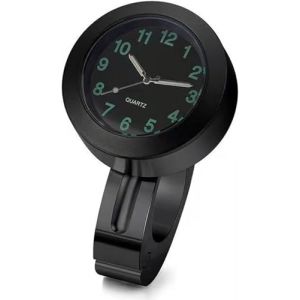 Moto Horloge de Guidon de vélo,Montre Moto Guidon,Horloge De Guidon De Moto,Mini Montre pour Moto,Montre de Vélo Lumineuse,Montre de Guidon Moto Étanche,Noir (LIYANHO, neuf)