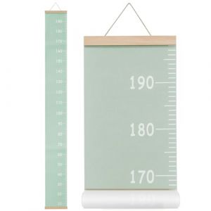 Abitzon Toise pour enfants - Sticker mural - Tableau de croissance de bébé - Règle de hauteur à suspendre - Décoration de chambre d'enfant - Règle de mesure pour bébé fille garçon (vert avocat) (Zersing Direct-eur, neuf)
