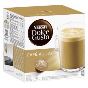 NESCAFE Dolce Gusto Bte de 16 Capsules de caf&eacute; "CAFE AU LAIT" (AR First Aid, neuf)