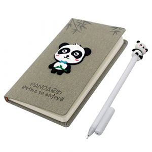 Gosyfeti Panda Notebook Jotter avec stylo, couverture d'animaux de dessins animés, cadeau d'anniversaire de Noël A5 Notebook de dessins animés en papier épais pour les enfants filles garçons (Gosyfeti Tech, neuf)