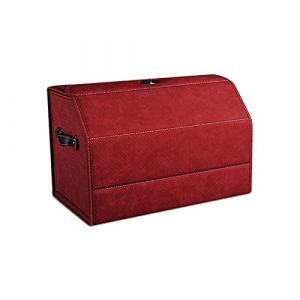 Ergocar Pliable Organisateur de Coffre de Voiture, Faux Tiss&eacute; Su&egrave;de Sac pour Coffre avec Couvercle, Ouverture &agrave; 180&deg;, Organiseur de Coffre Antid&eacute;rapant avec Poign&eacute;e pour Auto/SUV/Camion (koodosq O&Uuml;, neuf)