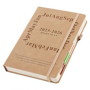 Agenda académique 2025-2026 une page par jour - Format A5 - Semestriel 2025/26 - Agenda journalier et mensuel de juillet 2025 à juin 2026 - Kaki (Dong.Feng, neuf)