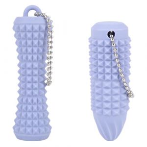 Fukaisu 2pcs Porte-cl&eacute;s Fidget &agrave; Picots, Jouet Anti-Douleur &agrave; Picots Pressables Mini-Jouet de Poche en Silicone Imprim&eacute; 3D pour Adultes et Enfants Cadeaux Fantaisie (Gris Violet) (moncion, neuf)