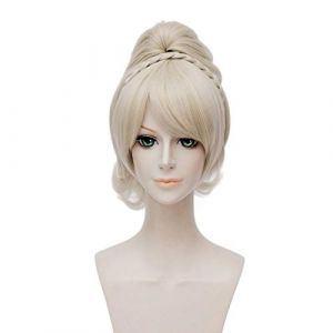 Perruque cosplay anime jeu Final Fantasy Lunafreya NOX Fleuret Blonde Cosplay Perruques de cheveux synthétiques résistants à la chaleur Perucas Cosplay Perruque (qiu lai shan mao hang, neuf)