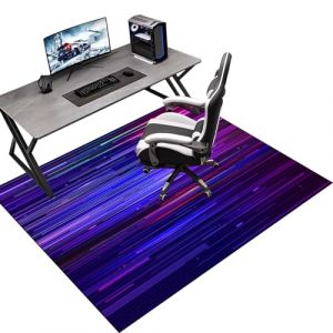 Tapis protège Sol, Gaming Tapis de Chaise pour Les Chaises de Jeu ou de Bureau, 80 x 100 cm Tapis antidérapant sous Chaise de Bureau, Protège Les Sols, Planchers, Parquets, pour Gaming et Le Travail (Tkuhknag, neuf)