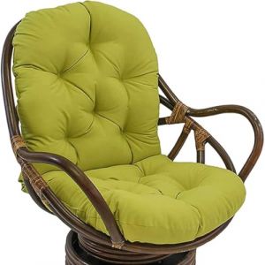 Fauteuil en Rotin Pivotant Coussin pour Fauteuil a Bascule Intérieur Rocker Coussin Pivotant Pad de Remplacement, pour Fauteuil Inclinable en Rotin(#K) (LUQUANKE, neuf)