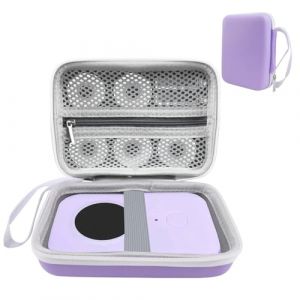 APKOL Rangement Portable Compatible avec Les P&eacute;riph&eacute;riques D'&eacute;tiquetage SUPVAN E10/E16/Nelko P21/NIIMBOT D110/Pristar P15 Mini Imprimantes D'&eacute;tiquettes Portables Bluetooth (Bo&icirc;te Uniquement) - Violet (APKOL LLC, neuf)