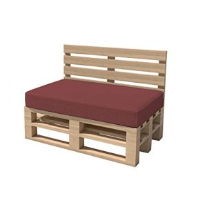 chilly pilley Coussin De Palette EU Coussin De Jardin Intérieur Extérieur Lavable Amovible Coussin De Siège Coussin De Dos (Coussin D'assise 120x80x15, Rouge Foncé) (chillypilley, neuf)