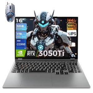 TOPGRO S1 Pro 16" Gaming Laptop, i9-9880H | GTX 3050 Ti (8C/16T, up to 4.8GHz) | 32GB RAM + 1TB Storage | 144Hz+Full HD | Dual Turbo Cooling System | Webcam (TOPGRO DIRECT, neuf)