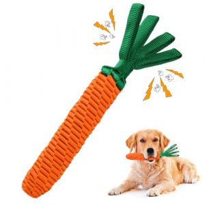 LIFLIX Jouet en Corde pour Chien - Jouet pour Chien - Jouet Mignon en Forme de Carotte avec &eacute;tiquettes en Papier froiss&eacute; (LIFLIX-FR, neuf)