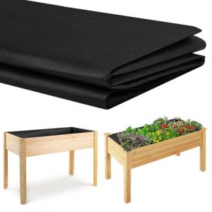 OFFCUP Rev&ecirc;tement en Tissu pour Grande Jardini&egrave;re Sur&eacute;lev&eacute;e, 160 * 290cm Doublures de Jardini&egrave;res &agrave; Herbe pour Bac &agrave; L&eacute;gumes, Recyclable Rev&ecirc;tements Non Tiss&eacute;s Sacs de Culture Robustes, Noir (HOOCHE, neuf)
