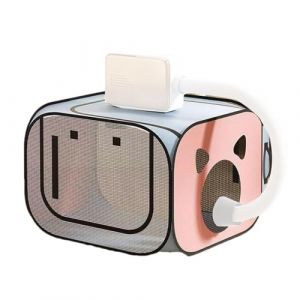 Portable Dog Drying Crate, Foldable Dog Grooming Tent, Cat Drying Room, Quick Drying Bag, Fast Drying for Small Dogs and Puppies, Compact Size 52x52x40cm, Ideal for Bathing and Grooming (lingdundianzi, neuf)