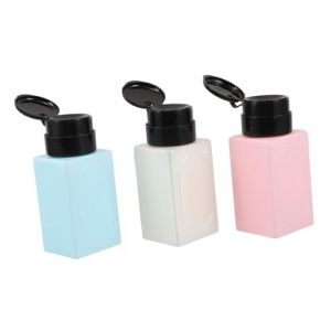 PACKOVE 3pièces Flacons à Pompe Pour Dissolvant De Vernis à Ongles Distributeur De Liquide à Pompe Capacité De Récipient Pour Vernis à Ongles (Spring TU, neuf)