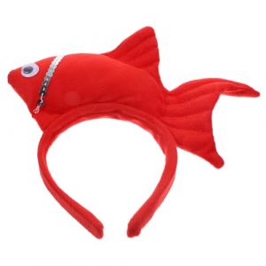 MAGICLULU couvre-chef de poisson rouge coiffe d'anniversaire Couvre-chefs d'animaux stéréoscopiques jeu chouchous déguisements coiffe de poisson rouge pour enfants Halloween Vêtements (PanYuan Electronic, neuf)