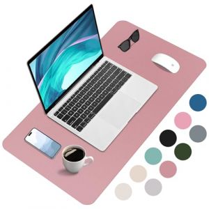 Zanfqvo Tapis de Bureau - Grand Tapis de Souris en Cuir PU - Sous-Main Imperm&eacute;able pour Bureau, Maison, 80 cm x 40 cm (Rose Fonc&eacute;) (ORTAN GEOMAR S.R.L., neuf)