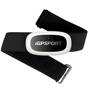 iGPSPORT HR50 Moniteur de fr&eacute;quence cardiaque Bluetooth & Ant+ avec sangle de poitrine pour course &agrave; pied, cyclisme, gym et compatible avec Garmin Polar Wahoo Noir (iGPSTOP, neuf)