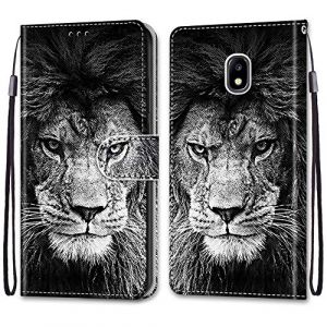 Mo-Somnus Coque pour Samsung Galaxy J5 2017/J530, Etui en Cuir PU Portefeuille Housse Coque avec 360 Degr&eacute;s Silicone Antichoc Protection Cover Cuir Pochette Magn&eacute;tique und Flip B&eacute;quille (Lion) (Mo-Beauty EU Store, neuf)