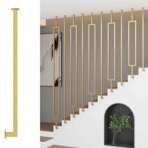 Main courante Main courante pour escalier Rampes en m&eacute;tal sur mesure pour escaliers, Garde-corps en fer &agrave; montage lat&eacute;ral, Poteaux de garde-corps universels pour escaliers r&eacute;sidentiels/h&ocirc;tels/bureaux/ (FR Magasin Phare, neuf)