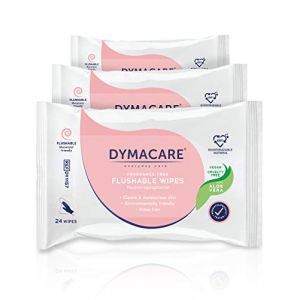 DYMACARE Lingettes Humides Nettoyantes Corps Aloe Vera | Biodégradables Écologiques Jetables dans les WC (Lot de 3 paquets soit 72 lingettes) (MedAdvance GmbH & Co. KG, neuf)