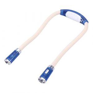 REY Lumière LED flexible et réglable pour lire, travailler... Mains libres à accrocher au cou, bleue (REY ®, neuf)