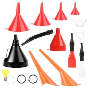 Axlyca Entonnoir Carburant,14PCS Entonnoir pour Voiture,Universel Plastique Entonnoiri Voiture Kit,Entonnoirs Huile Moteur Essence,Entonnoirs Universel &agrave; Essence pour Voitures,Atelier, Maison (DIMITRIS-LOUKA, neuf)