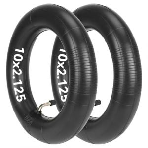 Satgoo Chambre à Air 10x2.125 Trottinette Électrique,Valve à 90°, Double Épaisseur, Résistante à l'usure, Amortissante, pour 10 Pouces 10x2.0 (54-152) - 10x1.75/2/2.125 pour Draisienne/Poussette (Satgo-eu, neuf)