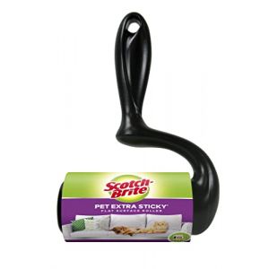 Scotch-Brite Rouleau Anti-Peluches Extra Collant pour Animaux de Compagnie, Surface Plane, 48 Feuilles, 1 Rouleau/Paquet | Idéal pour Nettoyer Les Poils d'animaux des vêtements et du Tissu | Portable (Maxiburo, neuf)