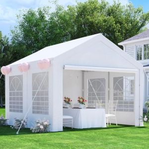 Devoko Tente de Reception 3x4,Barnum UV 50+,Tonnelle de Jardin Exterieur,Tonelle Tente pour Les Mariages, Les fêtes, Les rassemblements,Blanche (Mainwin Store, neuf)