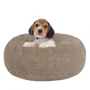 HMTOPE Panier orthop&eacute;dique pour chien rond - Canap&eacute; pour chien ou chat - Panier douillet pour chien - Lavable - Diam&egrave;tre 60 cm - Marron camel (HMTOPE, neuf)