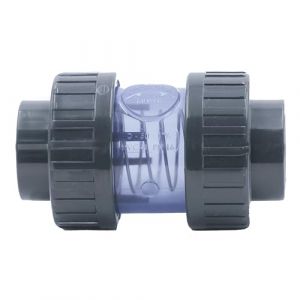 HAF&reg; 1 clapet anti-retour en PVC transparent avec 2 manchons adh&eacute;sifs de 40 mm, &agrave; ressort, clapet anti-retour conique en PVC U gris pour toutes les tuyauteries, qualit&eacute; : fabriqu&eacute; en Europe, quantit&eacute; (HAF GmbH, neuf)
