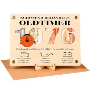 Carte Anniversaire 50 Ans, Cadeau 50 Ans Homme, Cadeau Homme 50 Ans, Cadeau Femme 50 Ans, Cadeau Humour F&ecirc;te D&rsquo;anniversaire, Cadeau Ans homme, Id&eacute;e Cadeau Homme 50 ans, Retour en 1976 (Anilalowbility, neuf)
