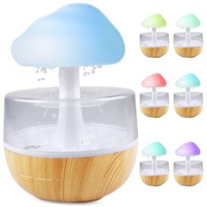 Nuages de pluie Humidificateur avec veilleuse : humidificateur de pluie nuage lampe cascade, 3 en 1 humidificateur/diffuseur d'huiles essentielles/7 couleurs veilleuse, bureau, fontaine, table de (2222BUY, neuf)