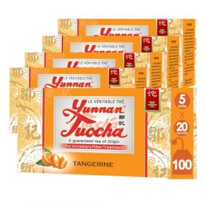 Yunnan Tuocha Zouji - Tangerine Tuocha Th&eacute; - 100 Sachets (5x20)- 200g - Origine Yunnan Garantie (ZOUJI TUOCHA, neuf)