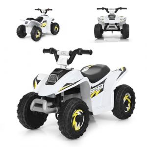 SOARS Voiture Electrique Enfant, Quad Electrique Enfants ATV 6V, Marche Avant/Arri&egrave;re, Si&egrave;ge Ergonomique, Roues Antid&eacute;rapantes, Chargeur Inclus, Charge 30 KG, pour Gar&ccedil;on & Fille 3 Ans + (Blanc) (Magichome24, neuf)