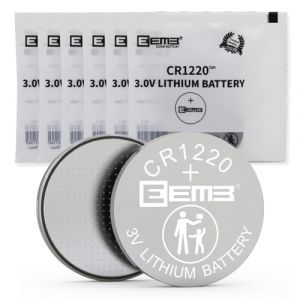 EEMB Lot de 6 piles bouton au lithium CR1220 3 V DL1220 BR1220 pour thermom&egrave;tre, t&eacute;l&eacute;commande, montre, calculatrice, carnet de notes &eacute;lectronique, jeu mobile (All Things Lithium, neuf)