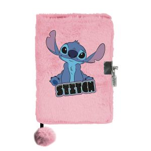 PASO Peluche Stitch Journal intime avec cadenas, carnet de notes, coffret cadeau, motif Lilo et Stitch, format A5, peluche et stylo (SimbaShop, neuf)