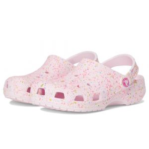 Crocs Sabots graphiques classiques unisexes pour enfant, Rose lait/multicolore, 5 Big Kid (Bixem, neuf)