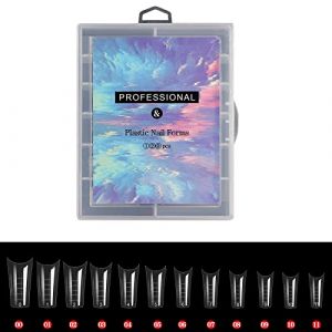 Formes transparentes à double ongles - Moule à ongles en gel - Couverture complète - Embouts d'ongles avec échelle - Outils de manucure - Formes transparentes à double ongle - Couverture complète - (guangzhoujucikejiyouxiangongsi, neuf)