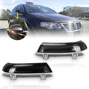 AutoBeeDen Indicateurs pour Volkswagen VW GTI, Golf 5/6 Wagon/Plus, Sharan, Eos, Jetta 3, Passat; SEAT Alhambra; SKD Superb; avec E-Mark, Clignotant S&eacute;quentiel Lat&eacute;ral R&eacute;troviseur (1 Paire) (YILINJIE, neuf)