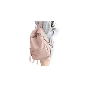 HYC00 Sac à Dos Scolaire College Cartables Fille Garçons Sac d'école pour 14 Pouce Laptop Sac à Dos College Imperméable Sac Ecole Adolescent Casual Daypacks pour Scolaire Voyage Travail,Rose (SUNMOP, neuf)
