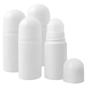 4PCS Roll on Bottles, 50ml Anti-Fuite Rechargeable En Plastique Vide Roller Ball Applicateur R&eacute;utilisable pour Huile Essentielle Parfum Cosm&eacute;tiques, Uniquement Bouteille Roll on Bottles (anyukpqbj, neuf)